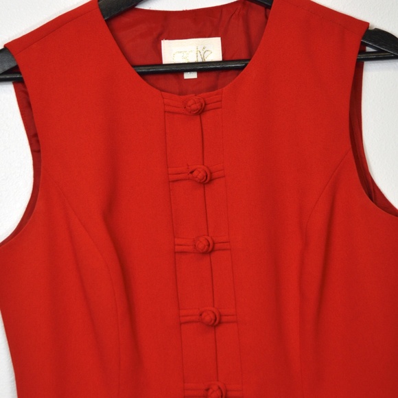 Caché Asian Inspired Red Women's Dress - Picture 2 of 5